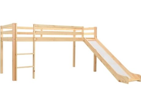 Vidaxl Estrutura de cama infantil c/ escorrega escada pinho (Compatível com Colchão: 97x208 cm)