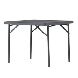 Hopfällbart bord Classic, plast/stål, mörkgrå, 900x900mm