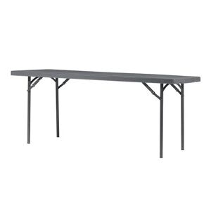 Hopfällbart bord Classic, plast/stål, mörkgrå, 1830X760mm