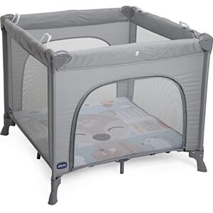 Chicco Playpen Open Bed with Umbrella, Grows with Your Children, Travel for Babies and Children, Playpen with Removable Mat, Side Window, Mesh, 4 Handles and Carry Bag from Birth to 15 kg