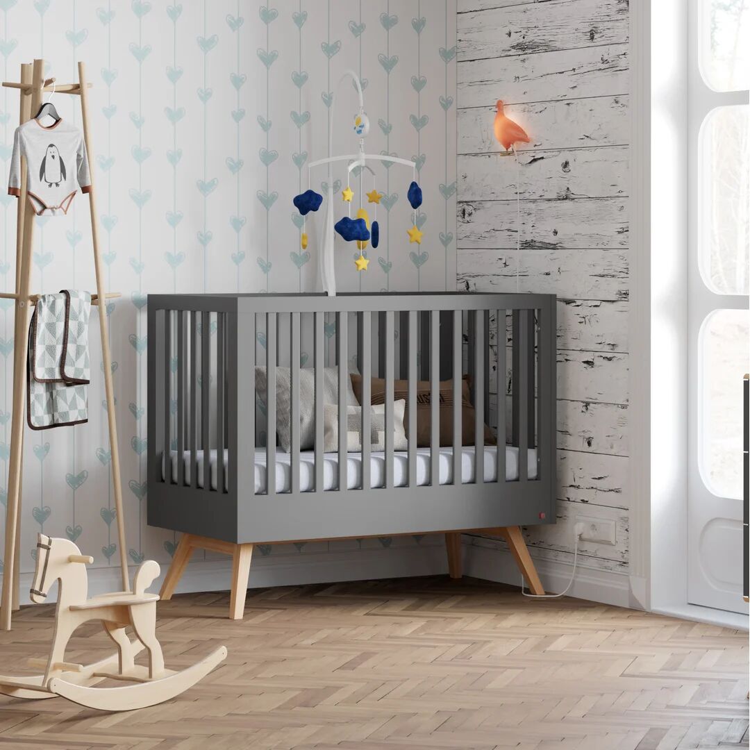 Photos - Cot Isabelle & Max Horta  Bed gray 99.0 H x 75.0 W cm