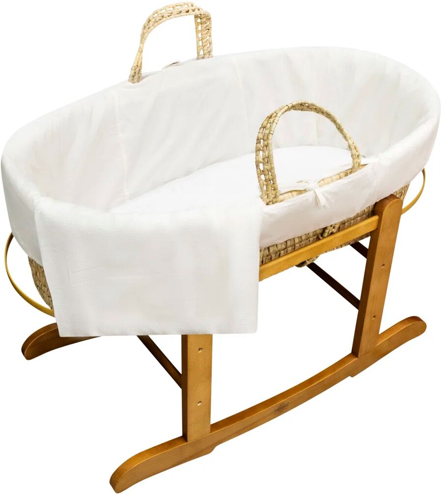 Photos - Cot Harriet Bee Milomir Moses Basket with Bedding and Stand brown 30.0 H x 47.