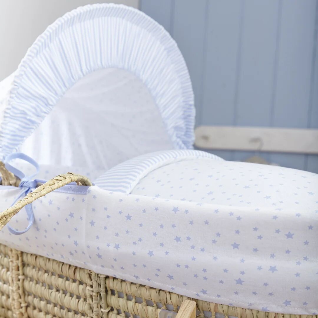 Photos - Cot Clair De Lune Stars & Stripes Palm Moses Basket blue 86.0 H x 25.0 W x 40.