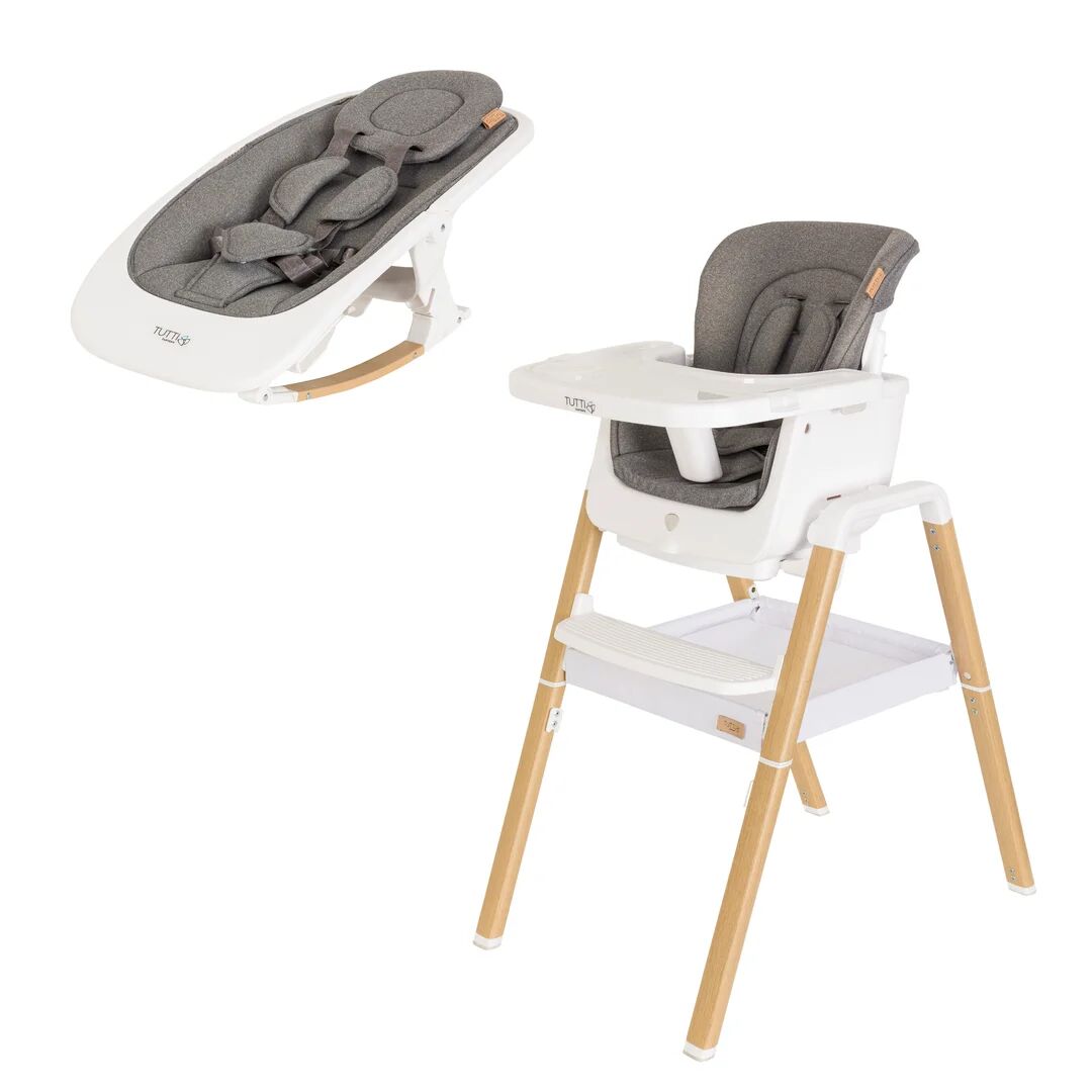 Tutti Bambini Nova Birth to 12 Years Highchair Package white/brown 98.0 H x 48.0 W x 69.0 D cm