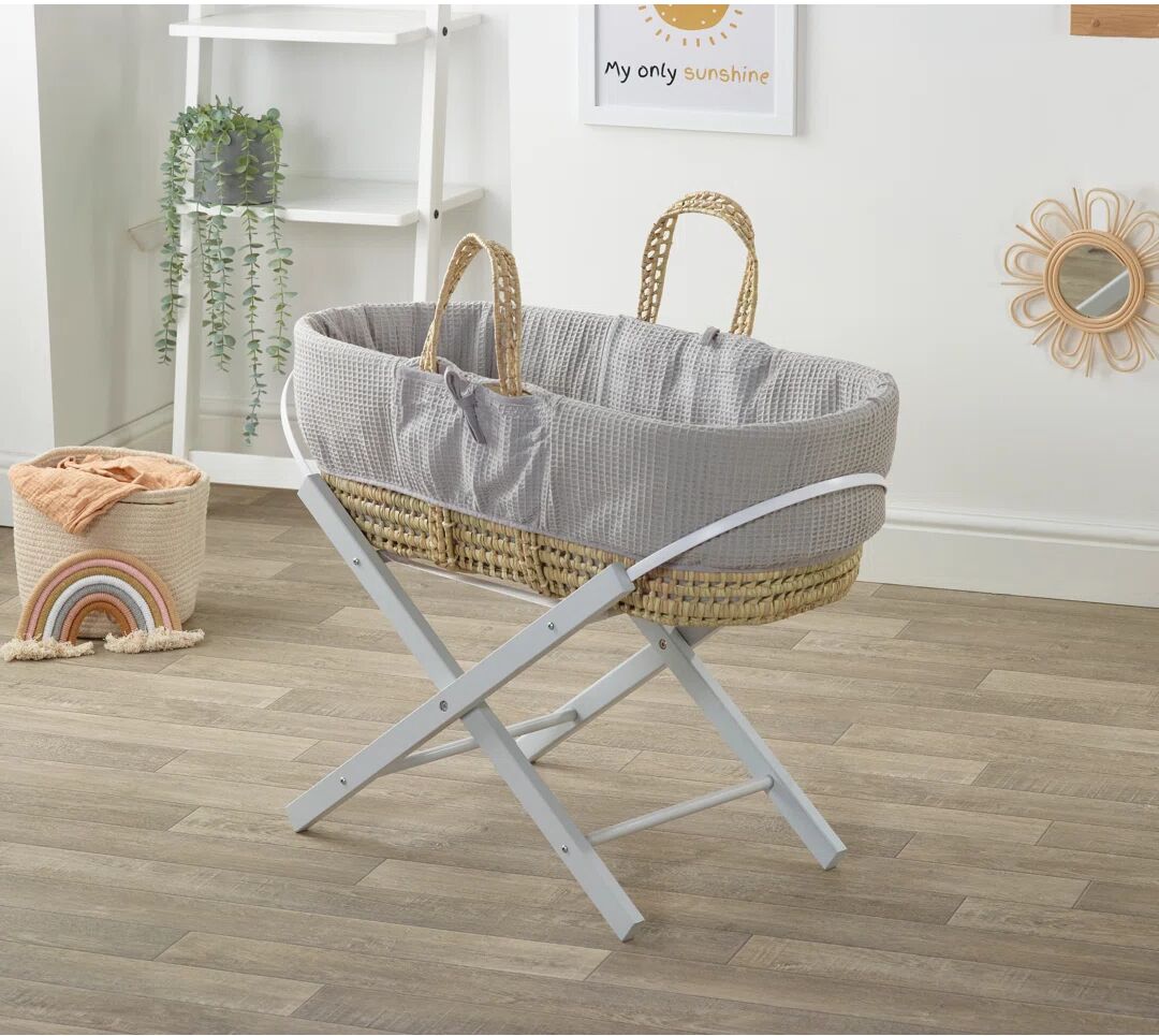 Photos - Cot Harriet Bee Tisiphone Folding Moses Basket Stand gray 30.0 H x 47.0 W x 86