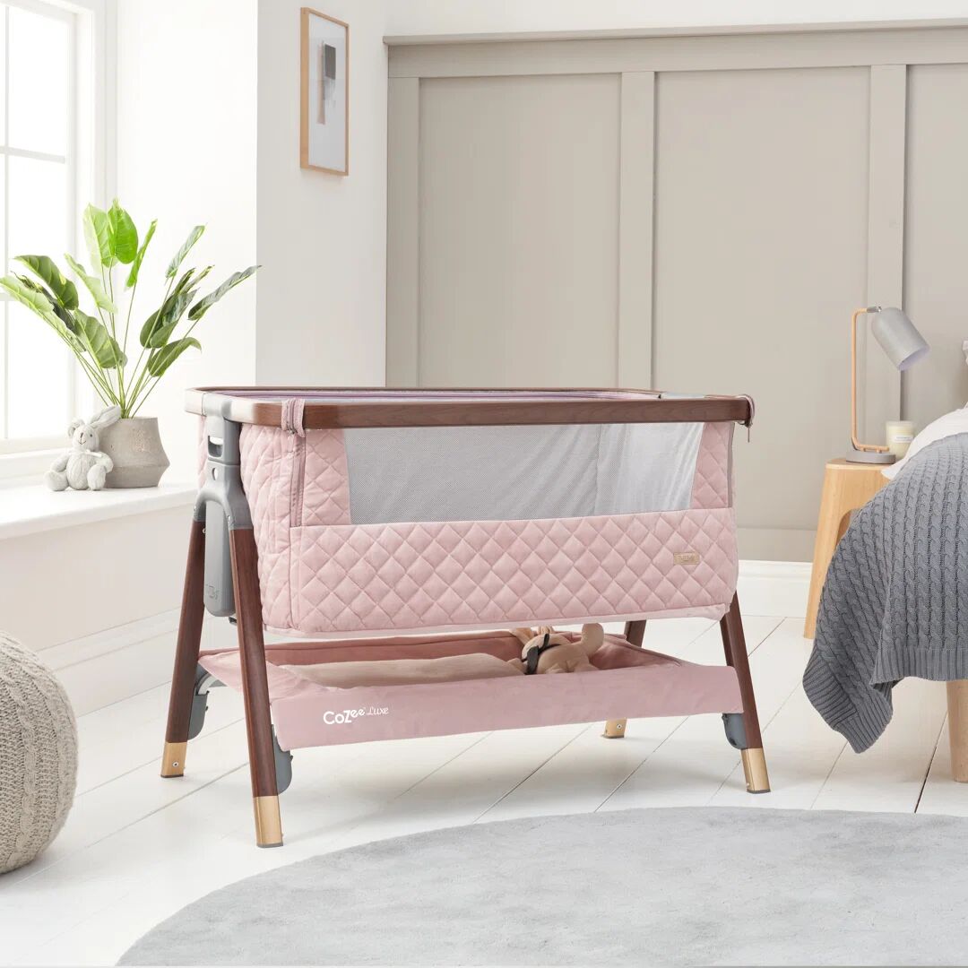 Tutti Bambini CoZee Luxe Bedside Crib pink 69.0 H x 56.0 W x 92.0 D cm