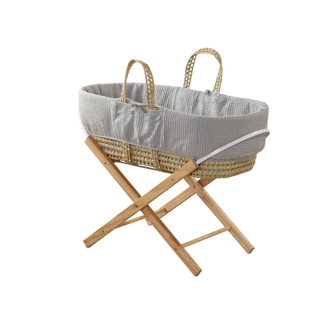 Photos - Cot Harriet Bee Tisiphone Folding Moses Basket Stand gray/brown 30.0 H x 47.0