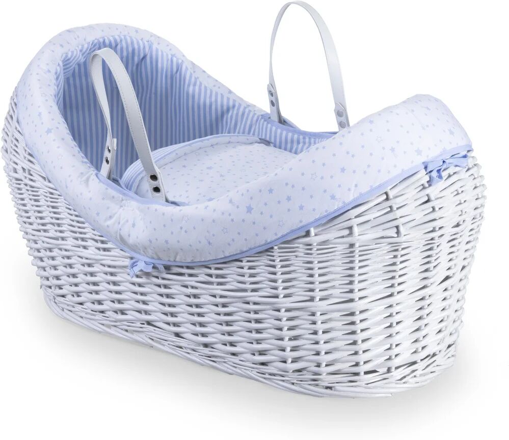 Photos - Cot Clair De Lune Moses Basket with Bedding blue 45.0 H x 29.0 W x 76.0 D cm