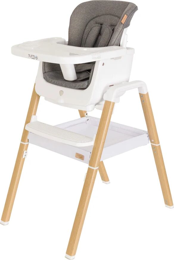 Tutti Bambini Nova High Chair white/brown 98.0 H x 48.0 W x 69.0 D cm