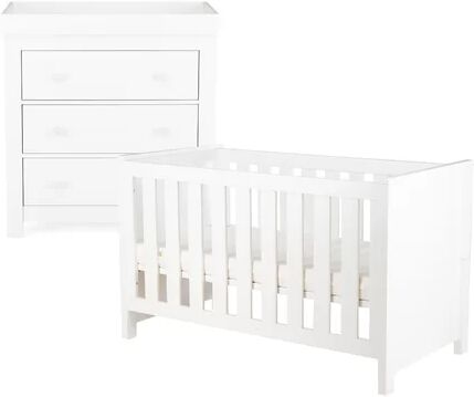 CuddleCo Aylesbury Cot Bed 2 Piece Nursery Furniture Set CuddleCo Colour: White