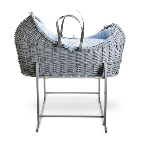 Clair De Lune Dimple Moses Basket with Bedding Clair De Lune Colour: Blue  - Size: 60 x 60cm