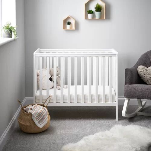 Obaby Bantam Cot Obaby Colour: White  - Size: 93cm H X 78cm W X 144cm D