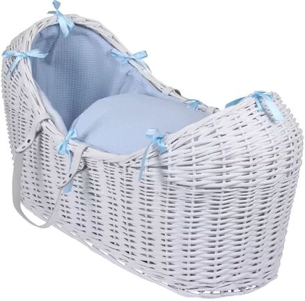 Clair De Lune Waffle Moses Basket with Bedding Clair De Lune  - Size: