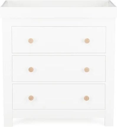 CuddleCo Aylesbury 3 Drawer Dresser CuddleCo Colour: White/Ash