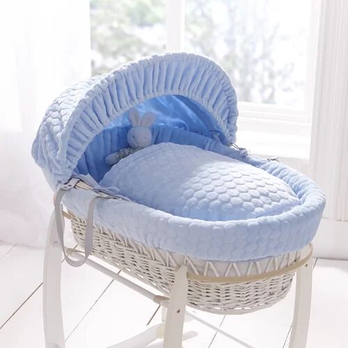 Clair De Lune Marshmallow Moses Basket with Bedding Clair De Lune Finish: Blue  - Size: 12cm H X 11cm W X 11cm D