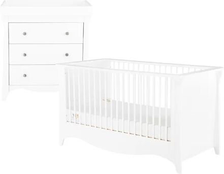 CuddleCo Clara Cot Bed 2 Piece Nursery Furniture Set CuddleCo Colour: White