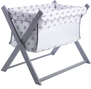 Clair De Lune Rachel Riley Bunny Moses Basket with Bedding and Stand Clair De Lune  - Size: 2cm H X 30cm W X 30cm D