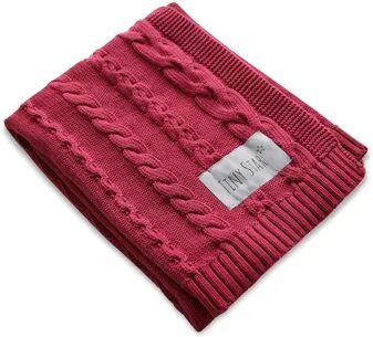 Isabelle & Max Annora 100% Cotton Baby Blanket Isabelle & Max Colour: Cherry  - Size: 50 cm H x 150 cm W