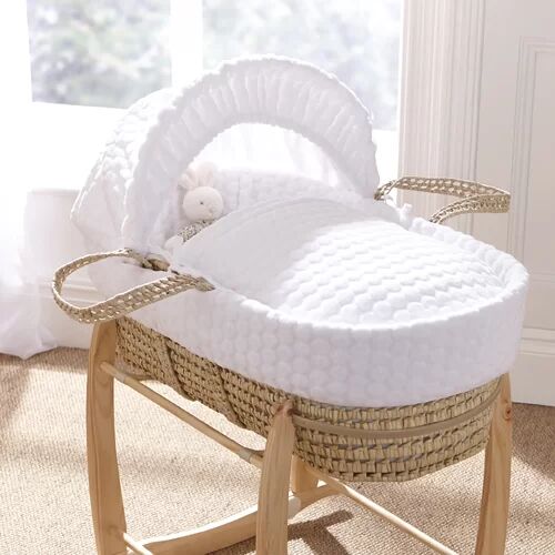 Clair De Lune Marshmallow Moses Basket Clair De Lune Colour: White  - Size: 230cm H X 160cm W