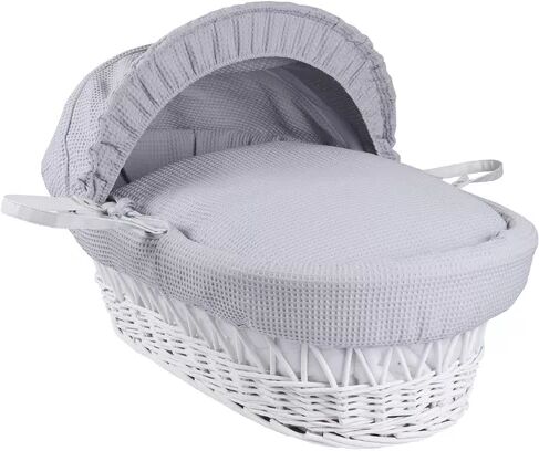 Clair De Lune Waffle Moses Basket with Bedding Clair De Lune  - Size: 198.1cm H x 83.8cm W x 3.5cm D