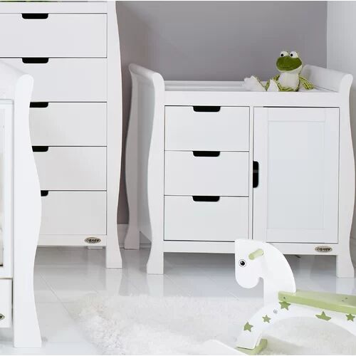 Obaby Stamford Closed Changing Table Obaby Colour: White  - Size: 93cm H X 78cm W X 144cm D