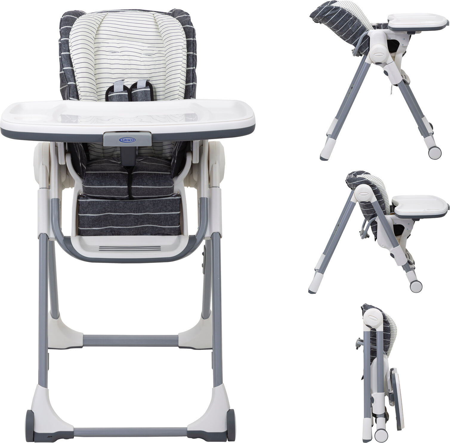 Graco Swiftfold Highchair - Suits Me Grey