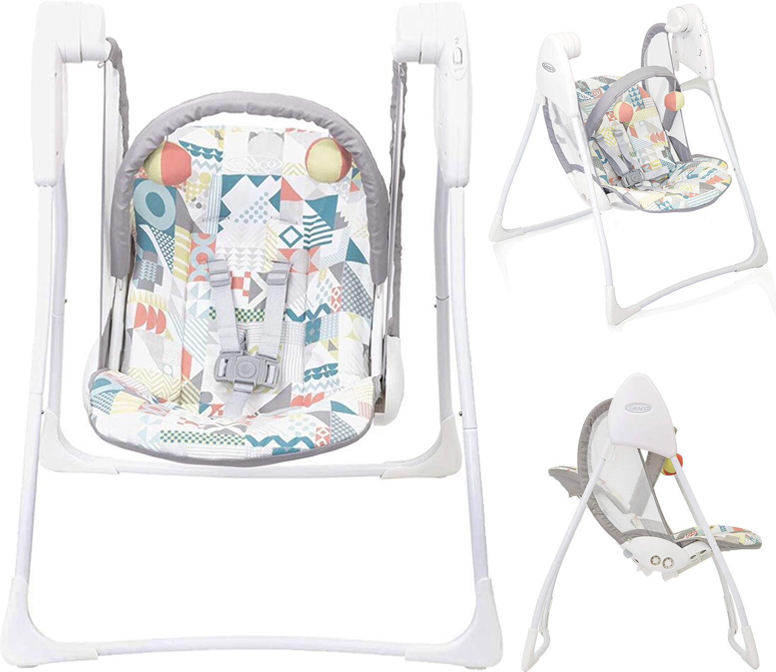 Graco Baby Delight Swing - Patchwork Grey