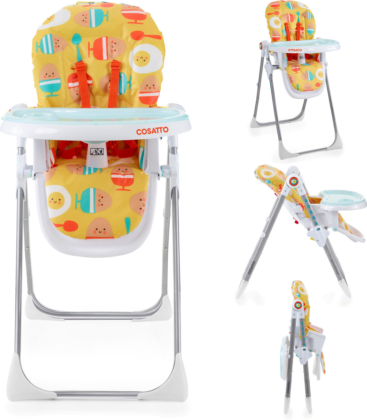 Cosatto Noodle Supa Highchair - Yellow Egg & Spoon