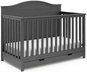 Graco Storkcraft Moss 4-in-1 Convertible Crib with Drawer, Grey