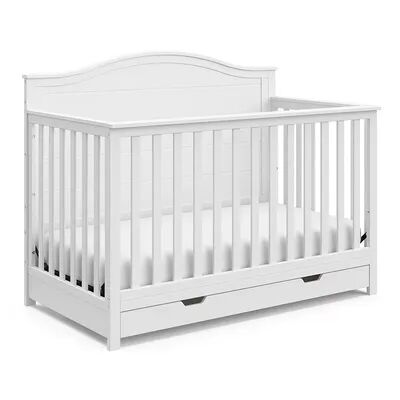 Graco Storkcraft Moss 4-in-1 Convertible Crib with Drawer, White