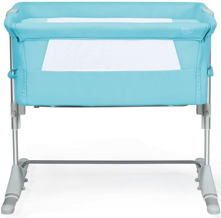 Slickblue Travel Portable Baby Bed Side Sleeper Bassinet Crib with Carrying Bag - Green