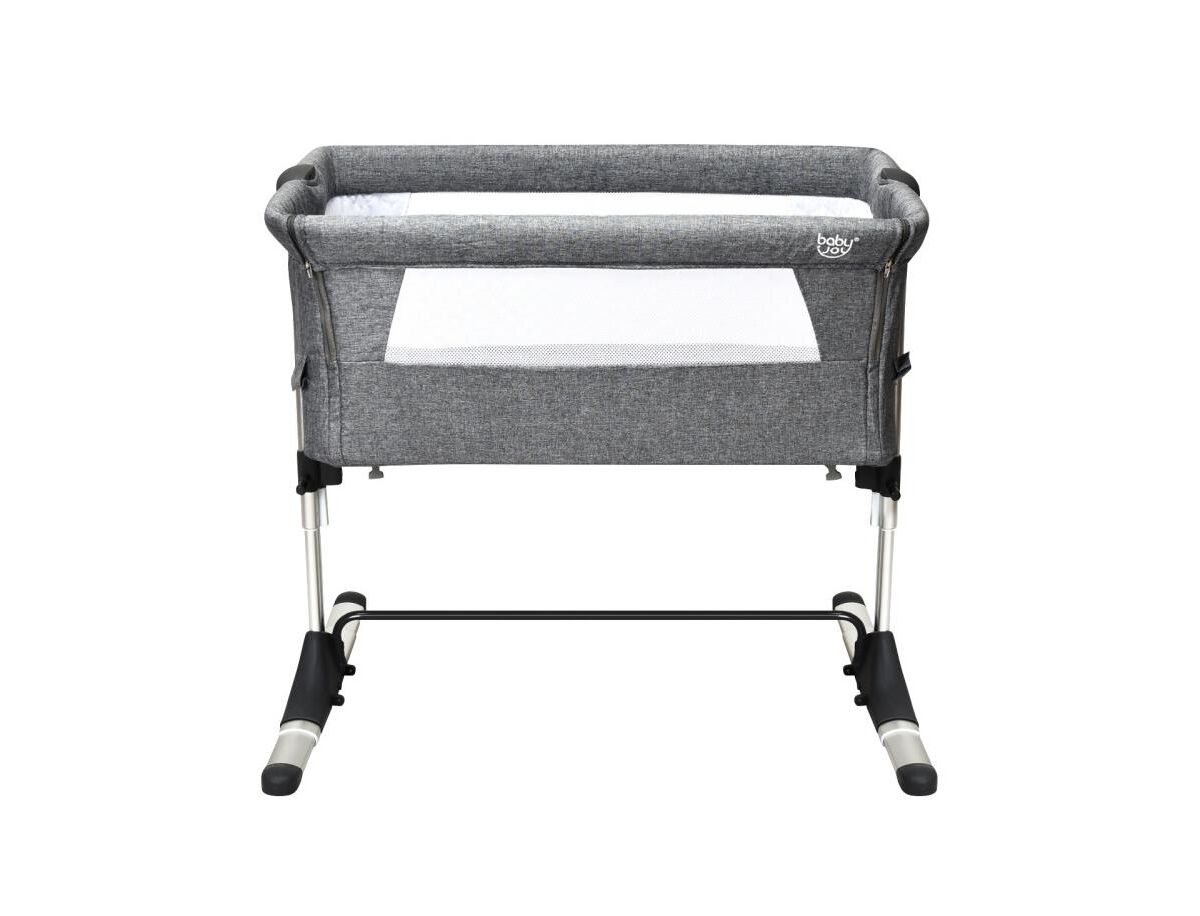 Slickblue Travel Portable Baby Bed Side Sleeper Bassinet Crib with Carrying Bag - Grey