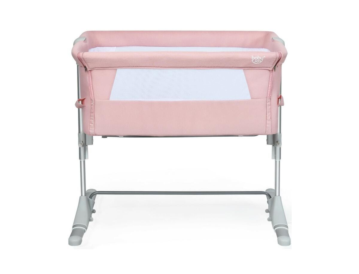 Slickblue Travel Portable Baby Bed Side Sleeper Bassinet Crib with Carrying Bag - Pink
