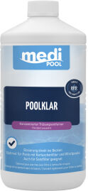 mediPOOL GmbH mediPOOL Poolklar, Konzentrierter Trübungsentferner, speziell für alle Pools mit Kartuschenfilter , 1000 ml - Flasche