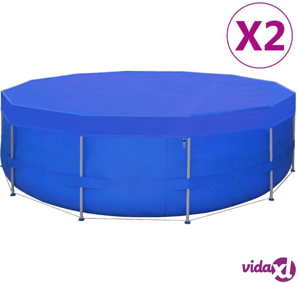 vidaXL Pool Covers 2 pcs PE Round 460 cm 90 g/m²