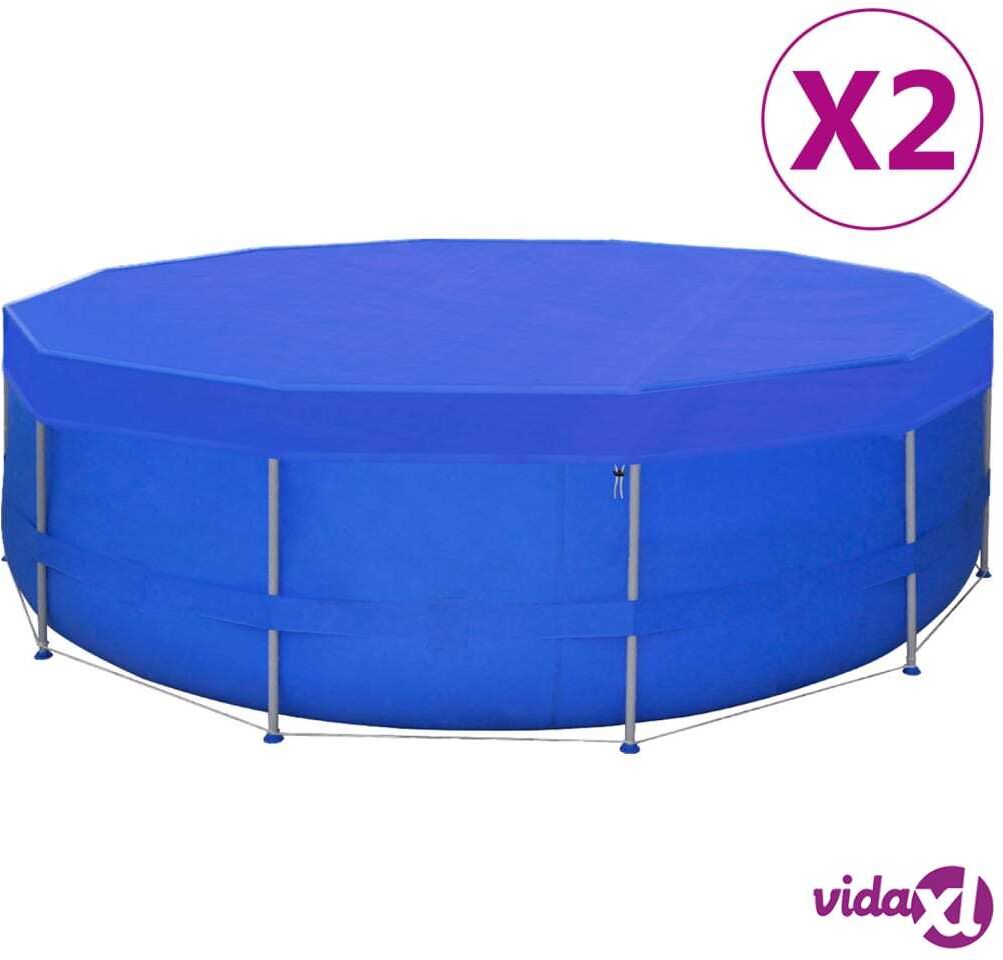 vidaXL Pool Covers 2 pcs PE Round 540 cm 90 g/m²