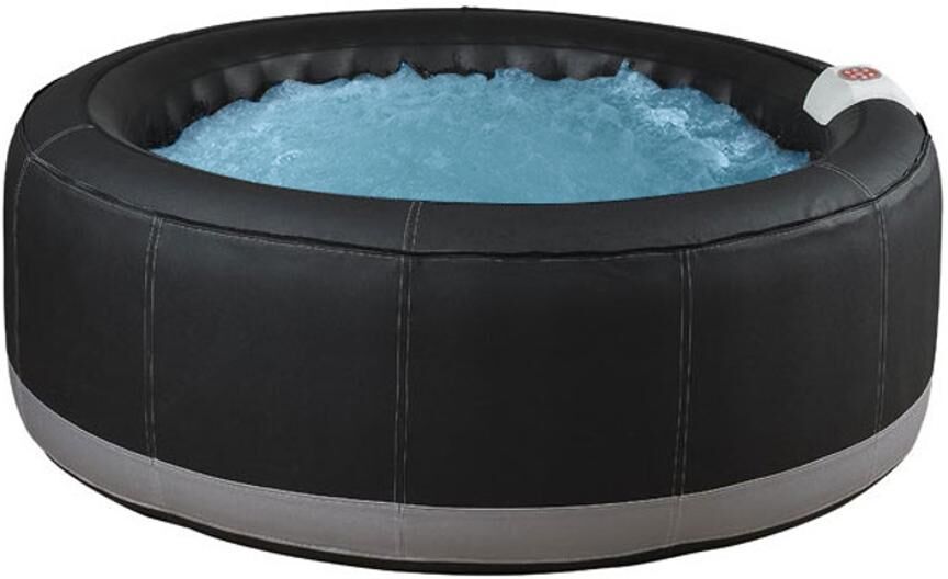 Vente-unique.be SPA gonflable 6 places BCOOL III - D203 x H65 cm - 140 buses d'air - Noir - revêtement luxe