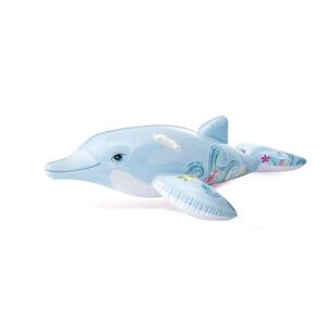 Intex - Aufblasbarer Delfin Ride-On, 175x66cm, Grau