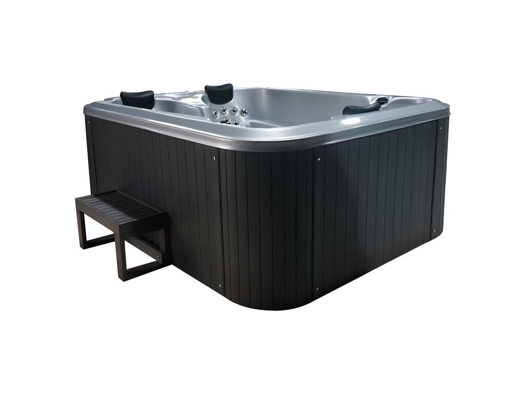 Vente-unique.ch Whirlpool 3 Personen FIDJI V - B200 x T160 x H80 cm - BALBOA-System - Silberfarben