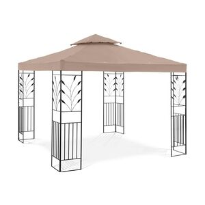 Uniprodo Gartenpavillon - 3 x 3 m - 180 g/m2 - beige