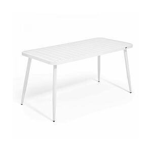 Oviala Business Gartentisch aus weißem Aluminium - Oviala