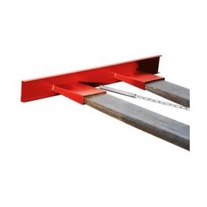 Gabelzinkenschild, Stahlblech, HxBxT 100x995x200mm, feuerrot