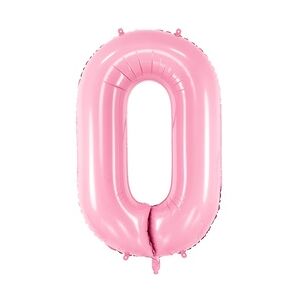Folienballon Zahl 0 rosa