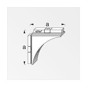 alfer coaxis®-Verbindungswinkel 48.5 x 48.5 mm Aluminium poliert blank