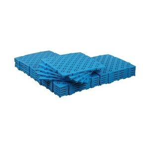 20 Stück Kunststoff Bodenrost Bodenplatte für Sauna/Garten/Poolbereich 500 x 500 x 25 mm Blau