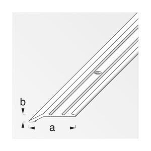 alfer Flachabschlussprofil 2 m, 30 x 5 mm Aluminium eloxiert messing