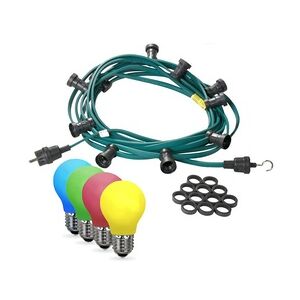 Illu-/Partylichterkette 30m Außenlichterkette Germany 50 bunte LED Tropfenlampen