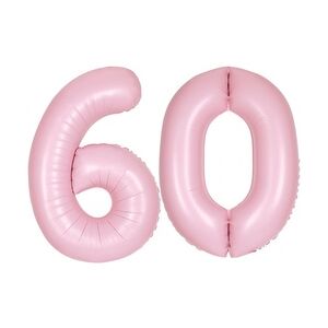 XL Folienballon rosa Zahl 60