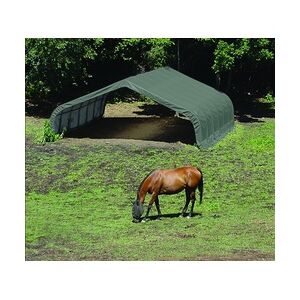 ShelterLogic Folien Weidezelt Zeltgarage Run-In-Shed   Grün   610x670x320 cm