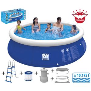 Happy People Quick-Up-Pool Set mit Filterpumpe H/D: ca. 90x450 cm